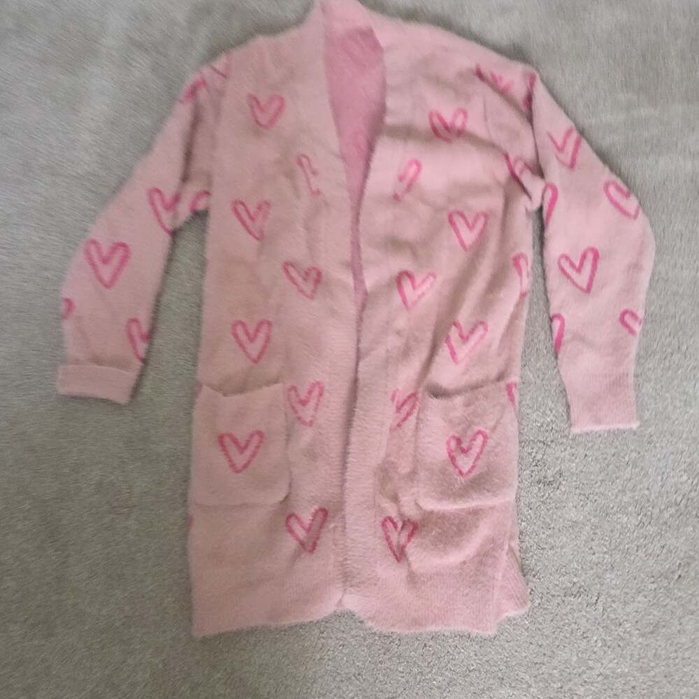 Pink Heart Cardigan